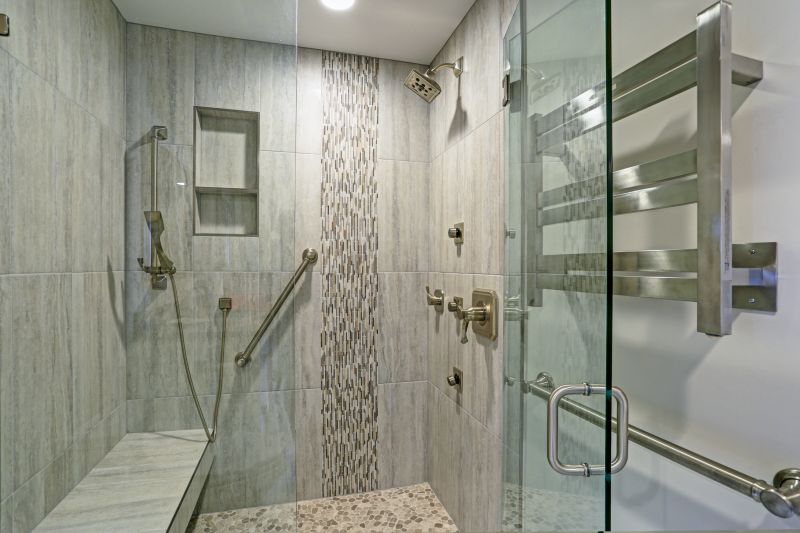 Walk-in Shower with Accent Wall